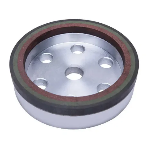 Three-band resin wheel with aluminum body